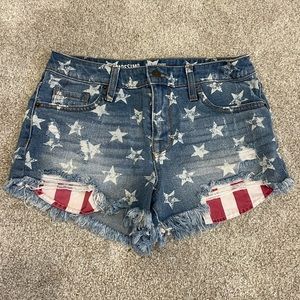 Mossimo Stars and Stripes jean shorts
